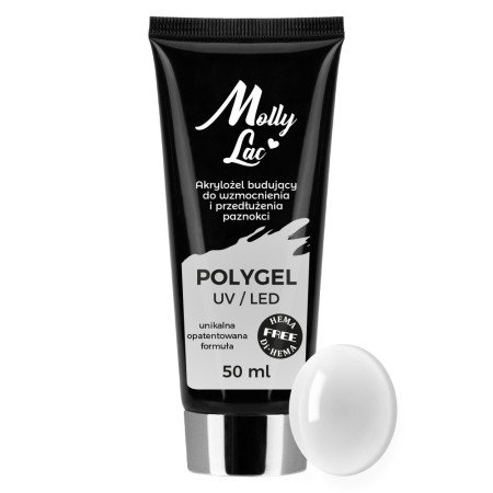 Molly Lac Polygél - Clear 50ml - Akce - jen za 332 Kč | NehtovyRaj.cz - Vše pro vaši krásu