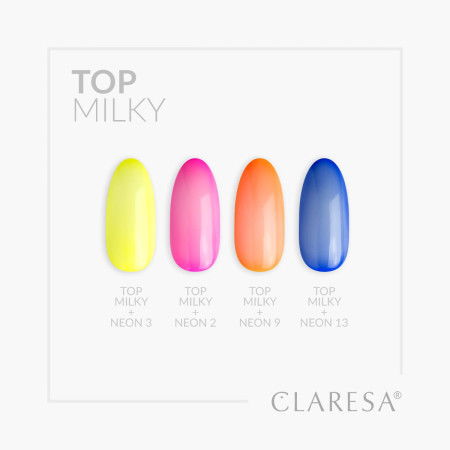 Gel lak CLARESA Top Milky No Wipe 5ml